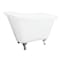 Aqua Eden Clawfoot Bathtubs, 51.19 L, 30.69 W, White/Brushed Nickel, Cast Iron VCTND5130NT8 - alternate 1